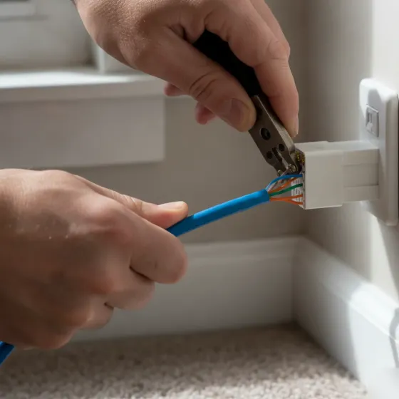 network-cabling-keystone-jack-termination-denton Punch-down tool terminating network cable jack in Denton home