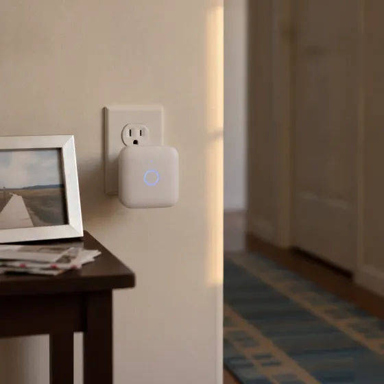 network-cabling-wifi-extender-alternative-denton Wi-Fi extender plugged into hallway outlet in Denton home